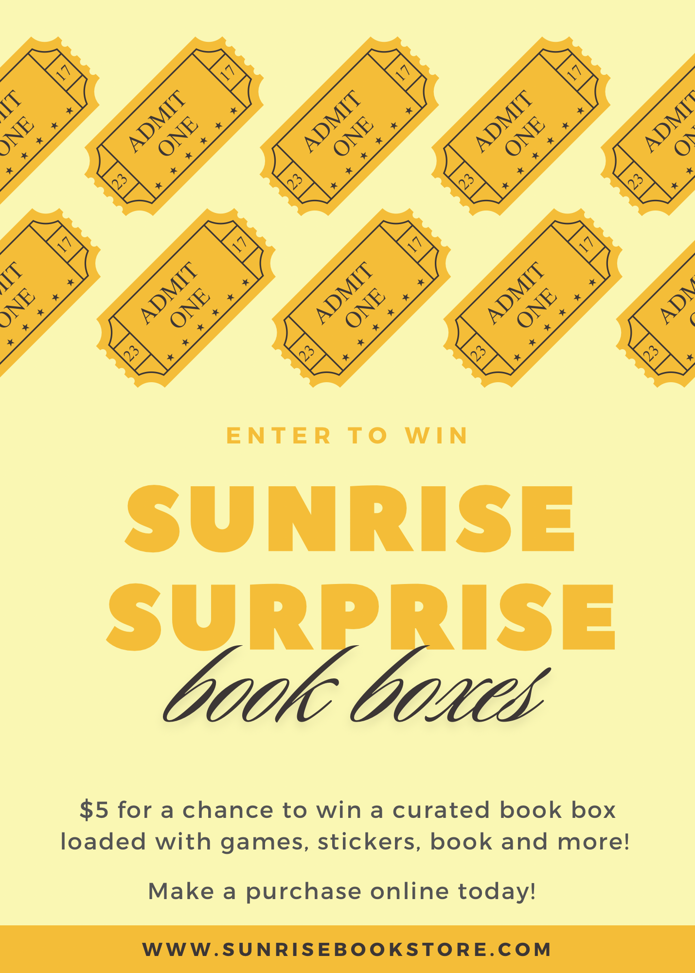 Sunrise Surprise Book Boxes